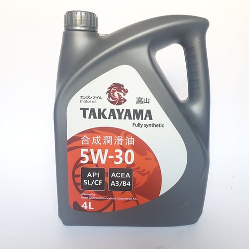 Takayama 4л. SRS масло моторное Viva 1 topsynth Alpha la 5w-30. Масло моторное Такаяма желтое.