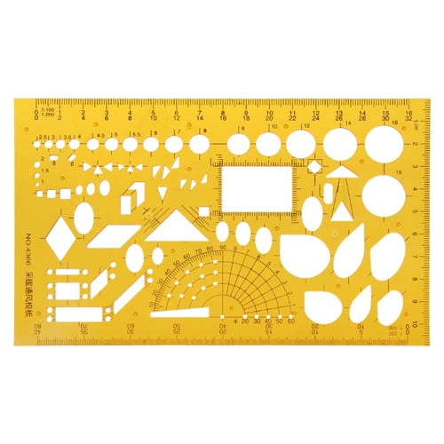 Resin Ellipses Drafting Templates Large Isometric Ruler Measuring