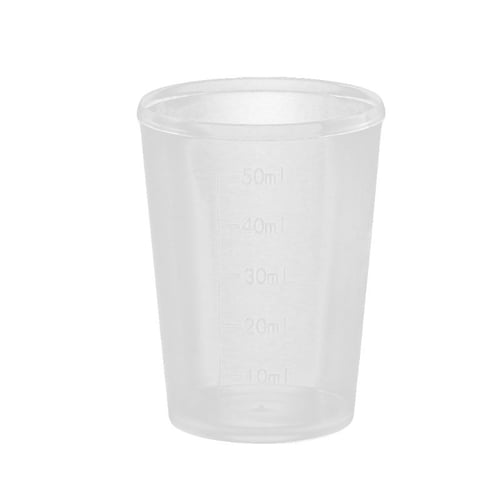 15ml 20ml 30ml Plastic Laboratory Test Graduated Container Liquid Measure  Cups 