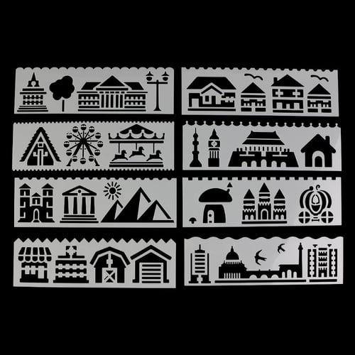 Vector Set Of Architect Instruments For Kids Drawing Monochrome