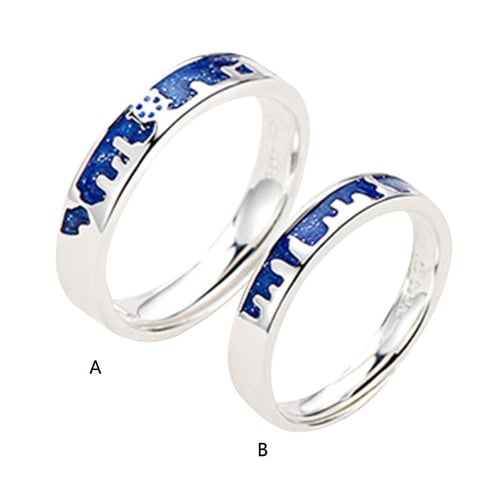 Silver Thorn Branch Rings Women Adjustable Rings for Engagement Proposal
