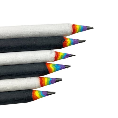 5 PCS Rainbow Colored Pencils for Kids Assorted Colors for Drawing Coloring Sketching  Pencils For Drawing Stationery - sotib olish 5 PCS Rainbow Colored Pencils  for Kids Assorted Colors for Drawing Coloring