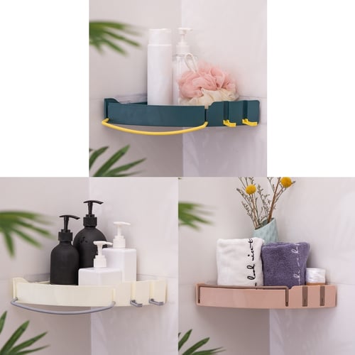 Cheap PDTO Self Adhesive Shower Shelf Bathroom Shelf Stick on Wall Shower  Caddy Holder Rack