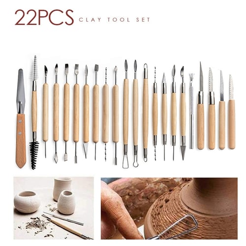 22pcs Professional Pottery & Polymer Clay Tools Sculpting Set