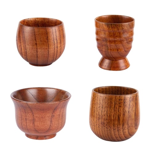 Wood Cup, Wooden Cup Wooden Tea Set Cup Handmade Natural Solid