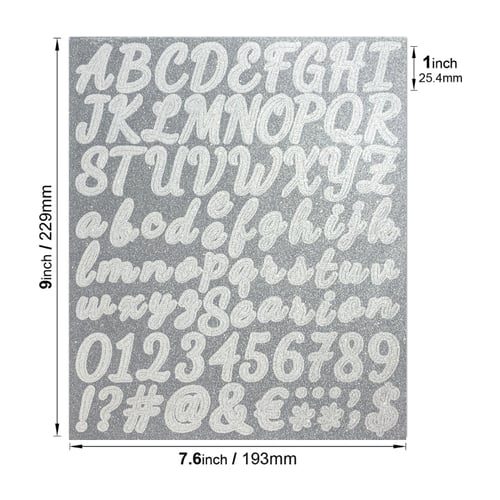 272pcs 24 Sheets Large Letter Stickers 4 Inch Vinyl Alphabet Self