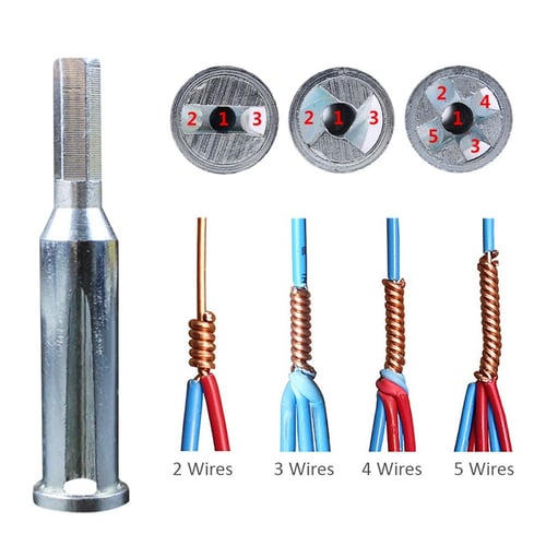 Wire Twisting Tool,Wire Stripper and Twister for Use with Power Drill  Drivers,Power Tool Accessories Simultaneously Stripping and Twist Wire Cable