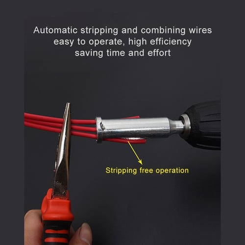 Cable Connector Wire Twisting Tool Stripper Twister Power Drill Driver  Tool， 6mm