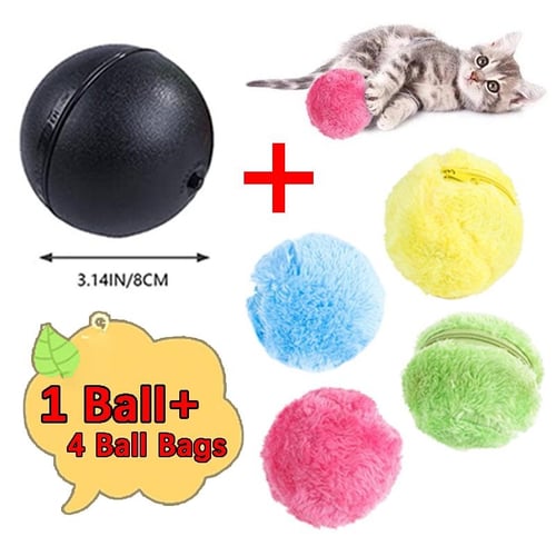 Active Rolling Ball for Dogs Self Moving Balls for Dogs Cats Toys for  Activation Automatic Ball Funny Chew Plush Electric Rolling Balls