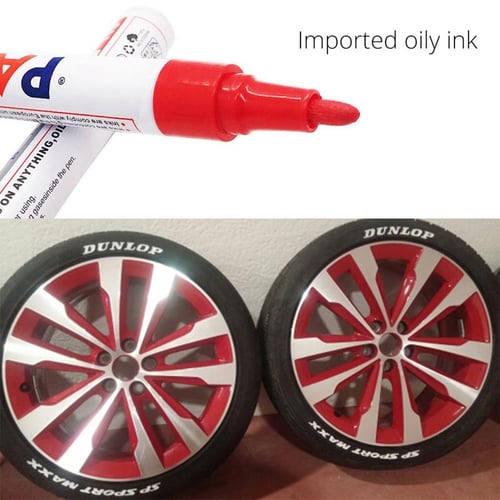 1pc Red Permanent Tire Decoration & Beauty Marker Pen