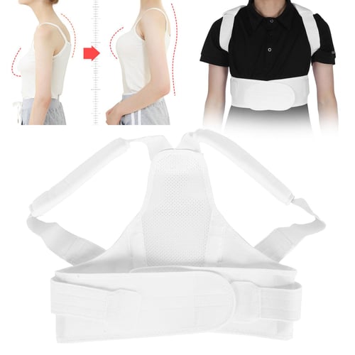 Posture Corrector High Elastic Breathability Shoulder Padded Integrated  Back Support Boost Posture Unisex (Black) (Size : L) : : Health &  Personal Care