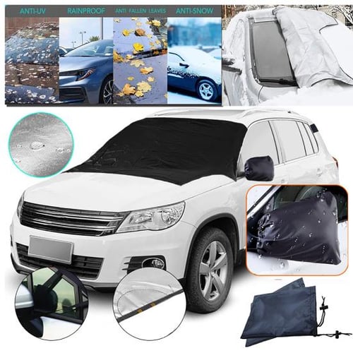 Car Windshield Snow Cover Oxford Cloth Sun Frost Freeze Protection  Universal Auto SUV Winter Front Rear Windscreen Ice Cover Guard Protector -  sotib olish Car Windshield Snow Cover Oxford Cloth Sun Frost