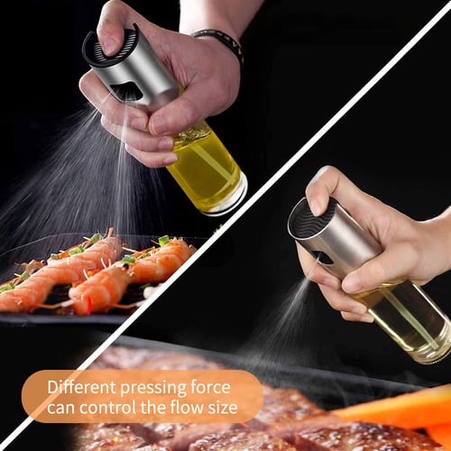 Oil Sprayer for Cooking 100ml Stainless Steel Olive Oil Sprayer Mister  Refillable Oil Spray Bottle BPA Free Vinegar Spray Bottle Portable Oil  Mister with Funnel Oil Cleaning Brush for Salad BBQ Baking 