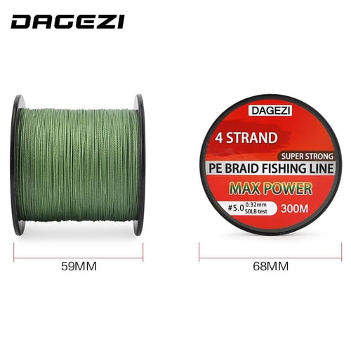 4 strand BRAIDED fishing lines 300m Super Strong Multifilament 100