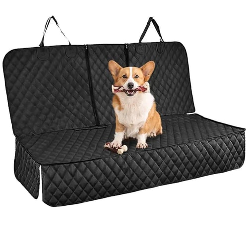 Dog Car Seat Cover for Car Rear Back Seat Waterproof Pet Dog Travel Mat Pet  Cat Dog Carrier Dog Car Hammock Cushion Protector (162x153cm, Black)