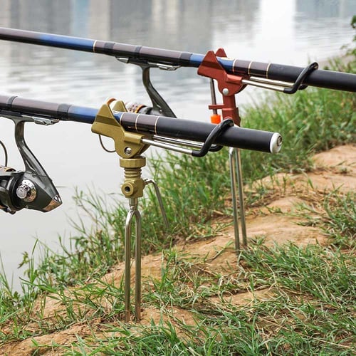 Adjustable Retractable Carp Fishing Rod Stand with LED Bite Alarms