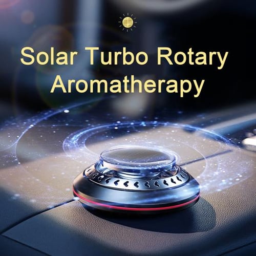 Solar Air Aromatherapy Fast Heating Flavoring Car Parfum 360 Rotation  Double Ring Interior Decoration Rotating Car Air Freshener