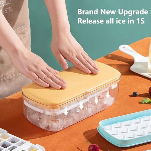 Dropship Ice Cube Tray With Lid And Bin, 64 Pcs Ice Cubes Molds