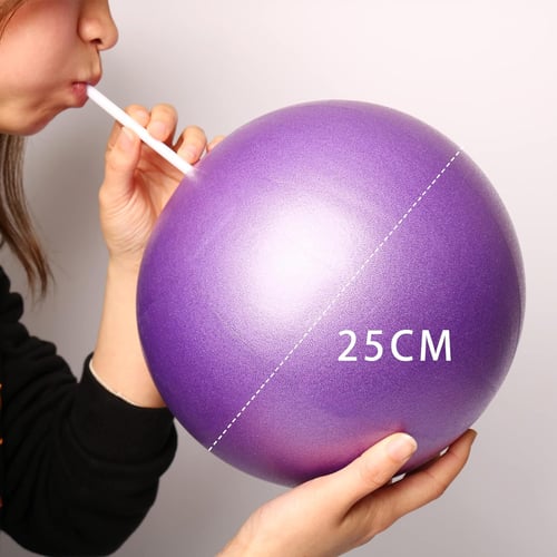 Pink）Pilates Gym Ball, Yoga Ball Anti-Slip Anti-Burst Fitness Balls Yoga  Ball Balance Sports Ball for 25cm Abdominal and Shoulders Workout, Balance  