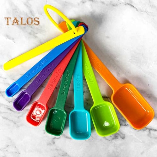 1 Set Measuring Spoon Food Grade Rustproof Powder Scoop Clear Scale  Stainless Steel Seasoning Spice Powder