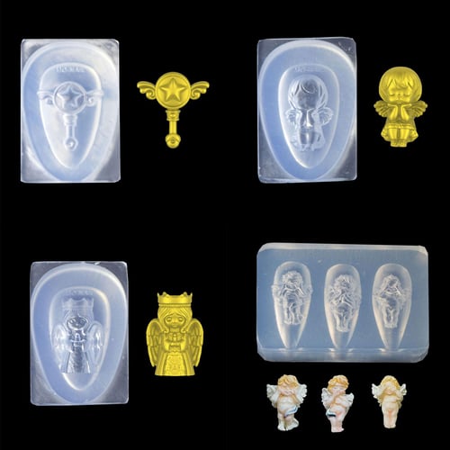 Crystal Epoxy Resin Mold Kit Dice Digital Game Silicone Mould Art