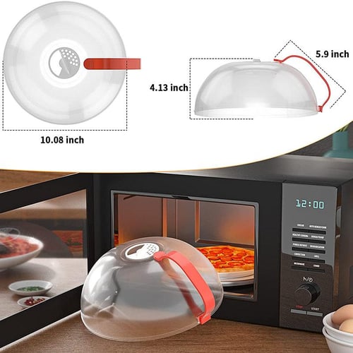1pc Magnetic Food Microwave Cover, Anti-splash Lid With Vents, Transparent Plate  Cover, Oven Cooking Splash Guard, With Steam Vent