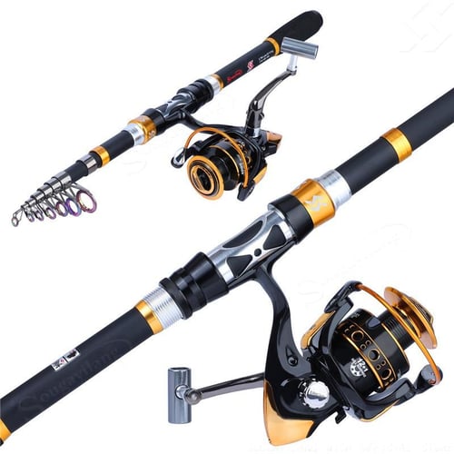 Fishing Rod and Reel Set 1.8-3.3m Telescopic Fishing Pole with