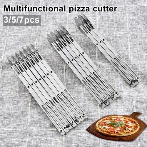  7 Wheel Stainless Steel Pastry Cutter,Expandable Pizza  Slicer,Adjustable Cutter Roller Cookie Dough Cutter Divider: Home & Kitchen