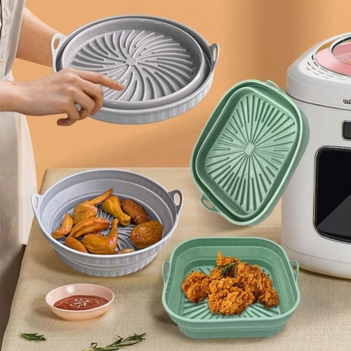 Air Fryers Oven Baking Tray Fried Chicken Basket Mat Airfryer Silicone Bake~C