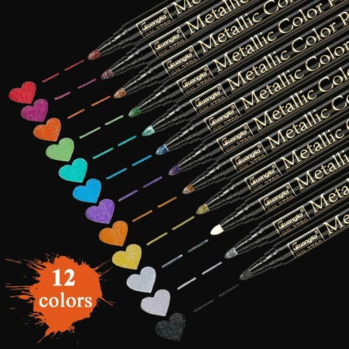 12 Colors Marker Pens DIY Craft Scrapbook Card Rock Painting Pens New