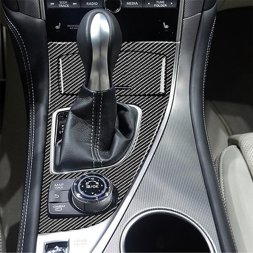 For Mazda 3 Axela 2014-19 Carbon Fiber Gear Shift Knob Head Cover Sticker  Trim