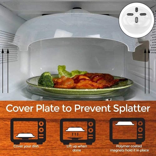 1pc Magnetic Microwave Cover For Food, Microwave Splatter Cover, Clear Microwave  Plate Cover, Dish Covers For Microwave, Oven Cooking Anti-Splatter Guard Lid  With Steam Vents