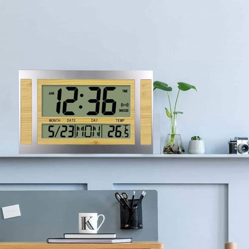 Comprar Digital Alarm Clock Battery Powered LCD High Definition Screen  Wall/Desk Clock With Indoor