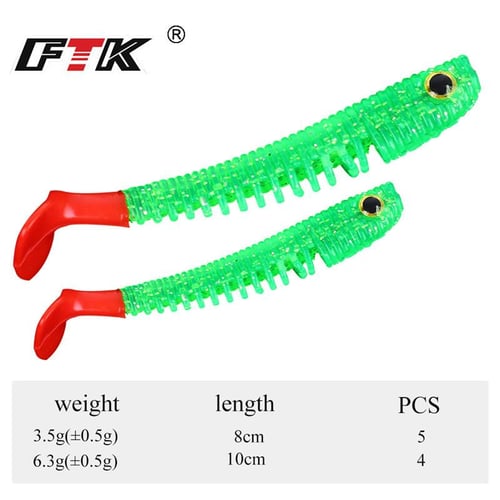 FTK 3D Eye Soft Silicone Lure, Artificial Lure, 8CM3.5g/10CM6.3g for carp  and bass, two colors, one lead hook per pack - buy FTK 3D Eye Soft Silicone  Lure, Artificial Lure, 8CM3.5g/10CM6.3g for