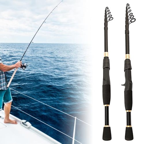 Portable Travel Spinning Fishing Rod 6.8FT Lightweight Carbon Fiber 4  Pieces Fishing Pole 