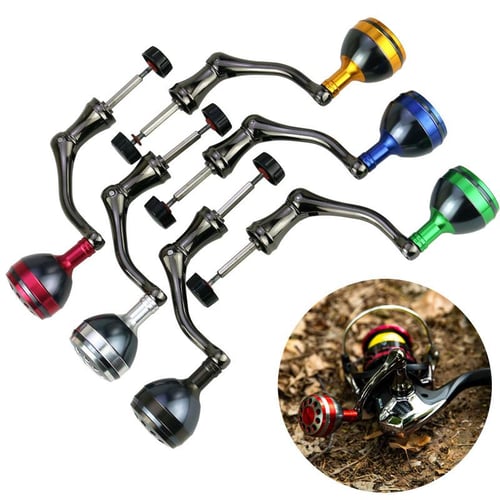 Metal Fishing Baitcasting Wheel Rocker Arm Power Knob Reel Handle(Colorful  Set)