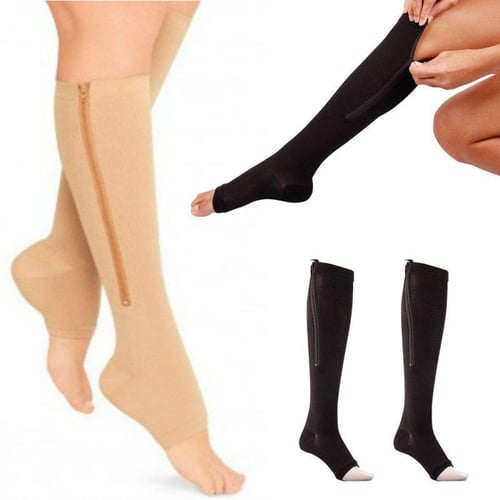 Compression Stocking Care Leg Support Ankle Elastic Open Toe Compression  Socks Men Women for Running Athletic Cycling