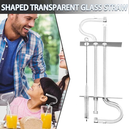 2pcs Anti-Wrinkle Straw,Lip Straw for Wrinkles,Reusable Anti Wrinkle  Drinking Straw Stainless Steel Straw,Anti-wrinkle for engaging lips  horizontally,with 1 brush