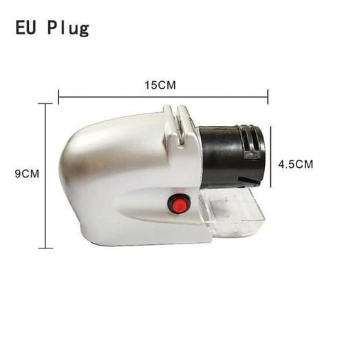 USB Electric Knife Sharpener Adjustable for Kitchen Knives Tool Knife  Scissor Sharpening White Medium and Fine Grinding Blade