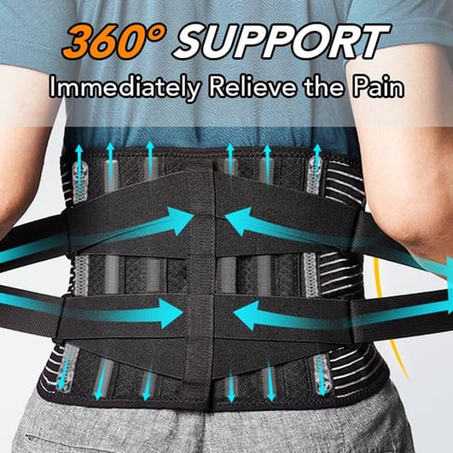 Cheap Pain Relief Waistband Lower Back Support Belt Adjustable Waist Trainer  Trimmer Double Closure Lumbar Support Brace