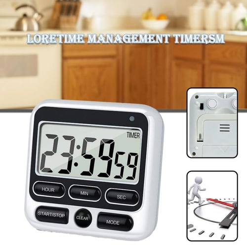 2pcs Magnetic LCD Digital Kitchen Timer Count Down Clear Loud