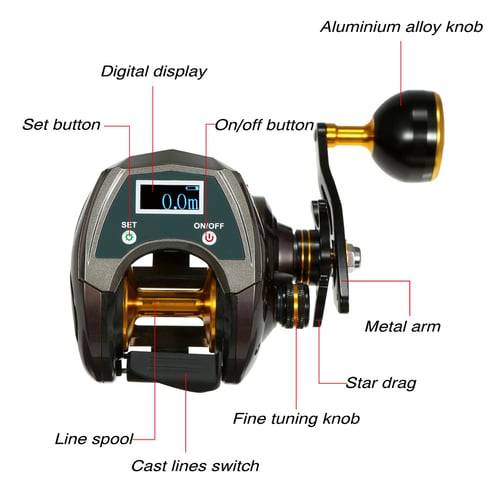USB Rechargeable Carbon Fiber Baitcasting Reel 9+1BB Electric Fishing Reel  with Display High Speed - buy USB Rechargeable Carbon Fiber Baitcasting  Reel 9+1BB Electric Fishing Reel with Display High Speed: prices, reviews