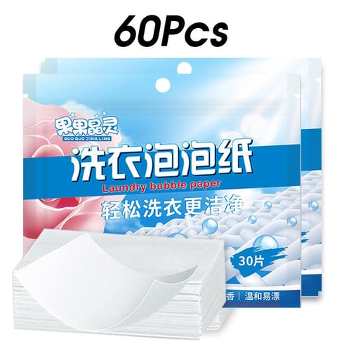 30pcs Laundry Sheets, Powerful Cleaning Powder For Underwear And
