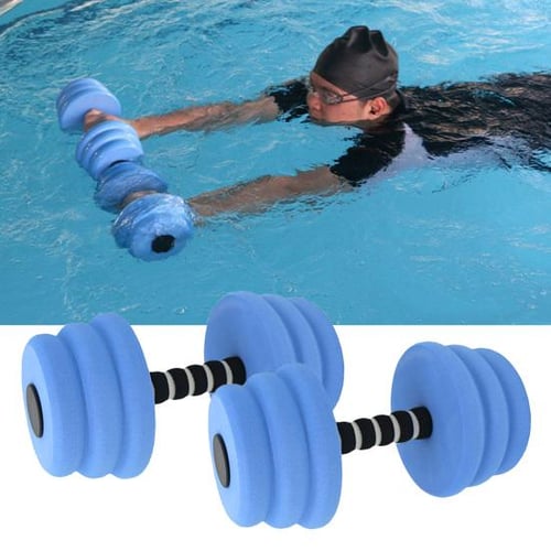 Aquatic Dumbells,2PCS Water Aerobic Exercise Foam Dumbbell Pool Resistance Water Aqua Fitness Barbells Hand Bar Exercises Equipment Weight Loss Green
