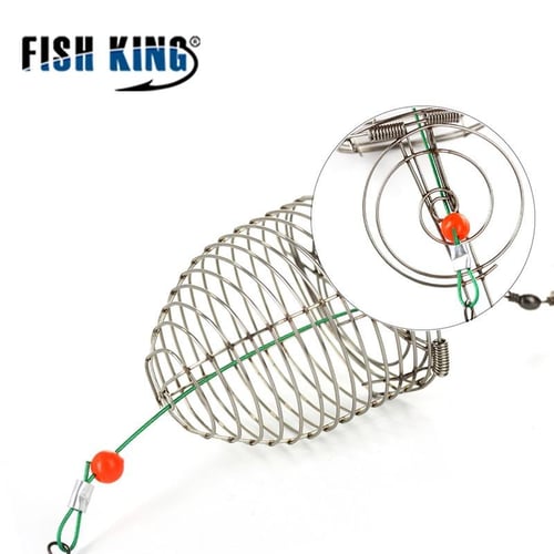 1pcs 30g Carp Fishing Feeder Fishing Bait Cage with Barrel Swivel