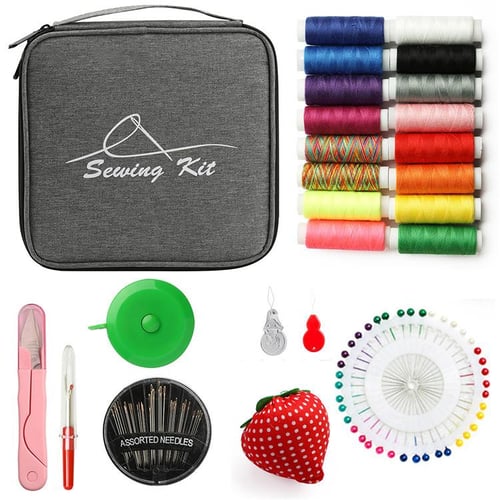 Cheap PDPO 128pcs Portable Sewing Kit Home Travel Emergency Professional  Sewing Tool Set