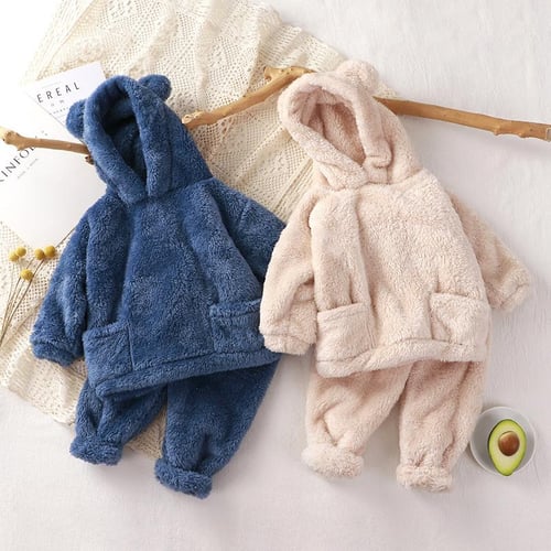 pajama set for women Women's Casual Pajamas Set Soft Warm Fleece Sweatsuit  Sets Warm Sports Suit For Winter