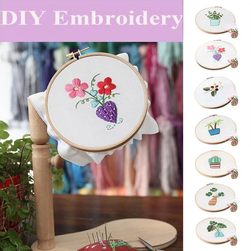 Full Range Of Embroidery Cross Stitch Stamped Embroidery Cloth With Floral  Kit