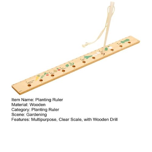 Wooden Planting Ruler For Gardeners Perfect Seed Spacer For