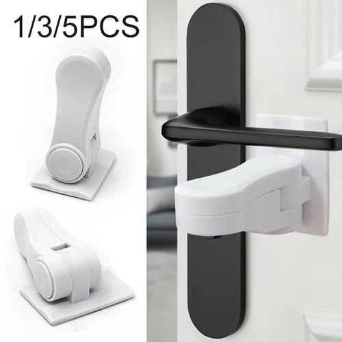 Mayitr 1/3/5Pcs Door Lever Lock Home Kids Safety Door Handle Locks